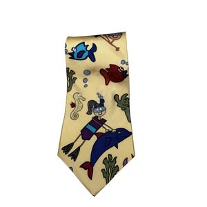 Save The Children Tie Mens Fish Diver‎ Cartoon Novelty Sea Ocean Art Charity